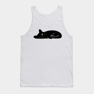 Sleeping black cat Tank Top